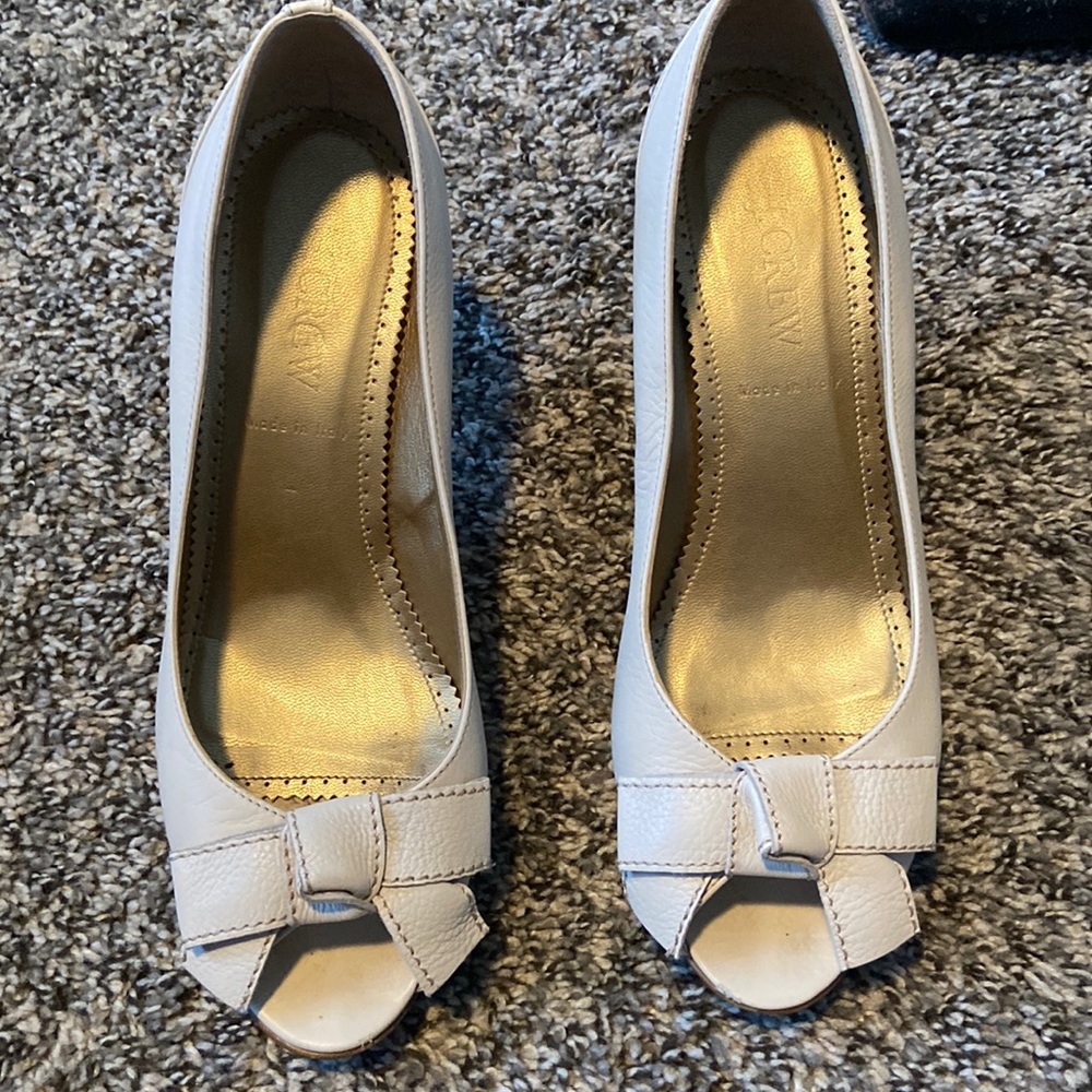 J Crew Peep Toe Heels